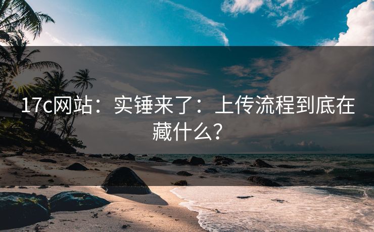17c网站：实锤来了：上传流程到底在藏什么？